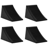 Wheel Chocks 4 pcs 16x9x9 cm Rubber - Front View