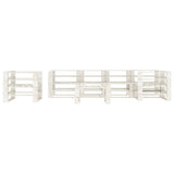 7 Piece Garden Pallet Lounge Set Wood White