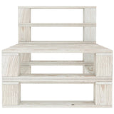 6 Piece Garden Pallet Lounge Set Wood White - Extra Image