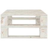6 Piece Garden Pallet Lounge Set Wood White