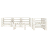 6 Piece Garden Pallet Lounge Set Wood White