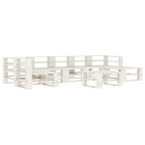 8 Piece Garden Pallet Lounge Set Wood White