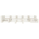 8 Piece Garden Pallet Lounge Set Wood White