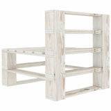 8 Piece Garden Pallet Lounge Set Wood White