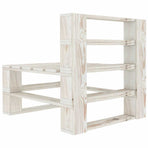 8 Piece Garden Pallet Lounge Set Wood White