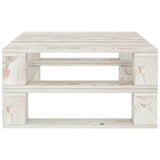8 Piece Garden Pallet Lounge Set Wood White