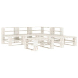 6 Piece Garden Pallet Lounge Set Wood White