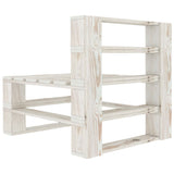 7 Piece Garden Pallet Lounge Set Wood White