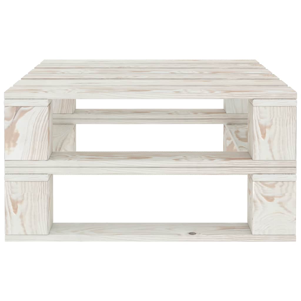 5 Piece Garden Pallet Lounge Set Wood White
