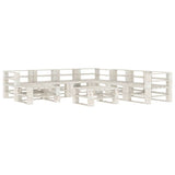 9 Piece Garden Pallet Lounge Set Wood White