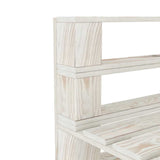 9 Piece Garden Pallet Lounge Set Wood White