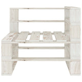 6 Piece Garden Pallet Lounge Set Wood White