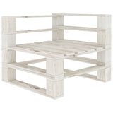 6 Piece Garden Pallet Lounge Set Wood White - Extra Image