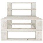 5 Piece Garden Pallet Lounge Set Wood White