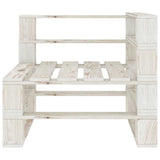 5 Piece Garden Pallet Lounge Set Wood White