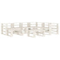 8 Piece Garden Pallet Lounge Set Wood White