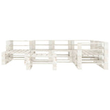 8 Piece Garden Pallet Lounge Set Wood White