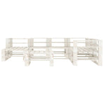 8 Piece Garden Pallet Lounge Set Wood White