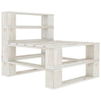 8 Piece Garden Pallet Lounge Set Wood White