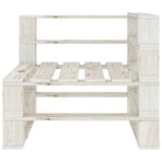 8 Piece Garden Pallet Lounge Set Wood White