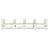 Garden Pallet Sofa White 4-Seater Wood
