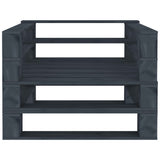 5 Piece Garden Pallet Lounge Set Wood Grey - Top-Down View