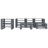 6 Piece Garden Pallet Lounge Set Wood Grey