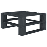 6 Piece Garden Pallet Lounge Set Wood Grey - Top-Down View