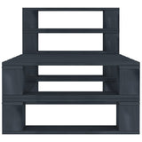 6 Piece Garden Pallet Lounge Set Wood Grey - Top-Down View