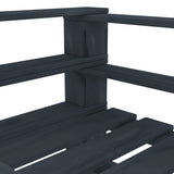 6 Piece Garden Pallet Lounge Set Wood Grey - Extra Image