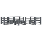6 Piece Garden Pallet Lounge Set Wood Grey