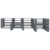 6 Piece Garden Pallet Lounge Set Wood Grey