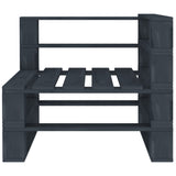 6 Piece Garden Pallet Lounge Set Wood Grey - Extra Image