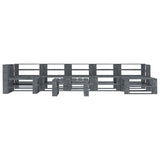 8 Piece Garden Pallet Lounge Set Wood Grey - Front View