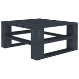 7 Piece Garden Pallet Lounge Set Wood Grey - Extra Image