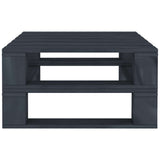7 Piece Garden Pallet Lounge Set Wood Grey