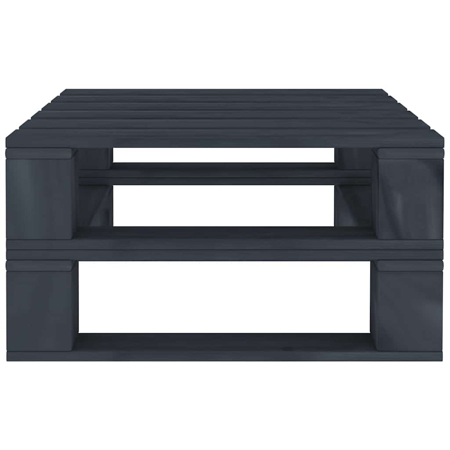 5 Piece Garden Pallet Lounge Set Wood Grey