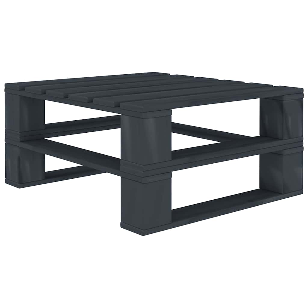 9 Piece Garden Pallet Lounge Set Wood Grey
