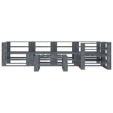 6 Piece Garden Pallet Lounge Set Wood Grey