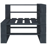 5 Piece Garden Pallet Lounge Set Wood Grey - Extra Image