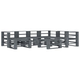 8 Piece Garden Pallet Lounge Set Wood Grey