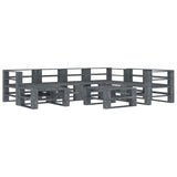 8 Piece Garden Pallet Lounge Set Wood Grey