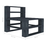 Garden Pallet Sofa Grey 4-Seater Wood - Extra Image