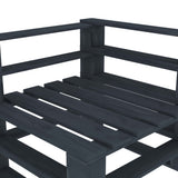 Garden Pallet Sofa Grey 3-Seater Wood