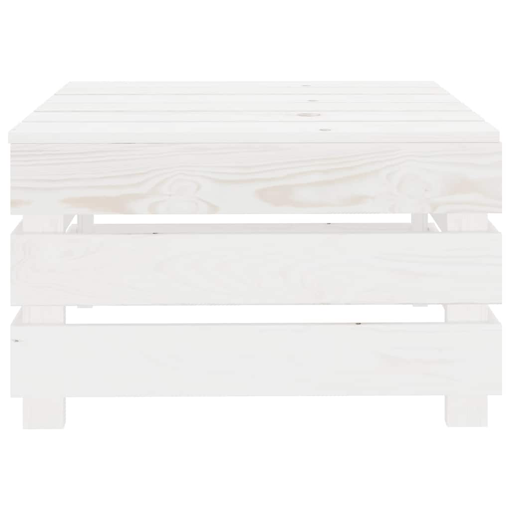 6 Piece Garden Lounge Set Pallets Wood White
