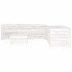 6 Piece Garden Lounge Set Pallets Wood White
