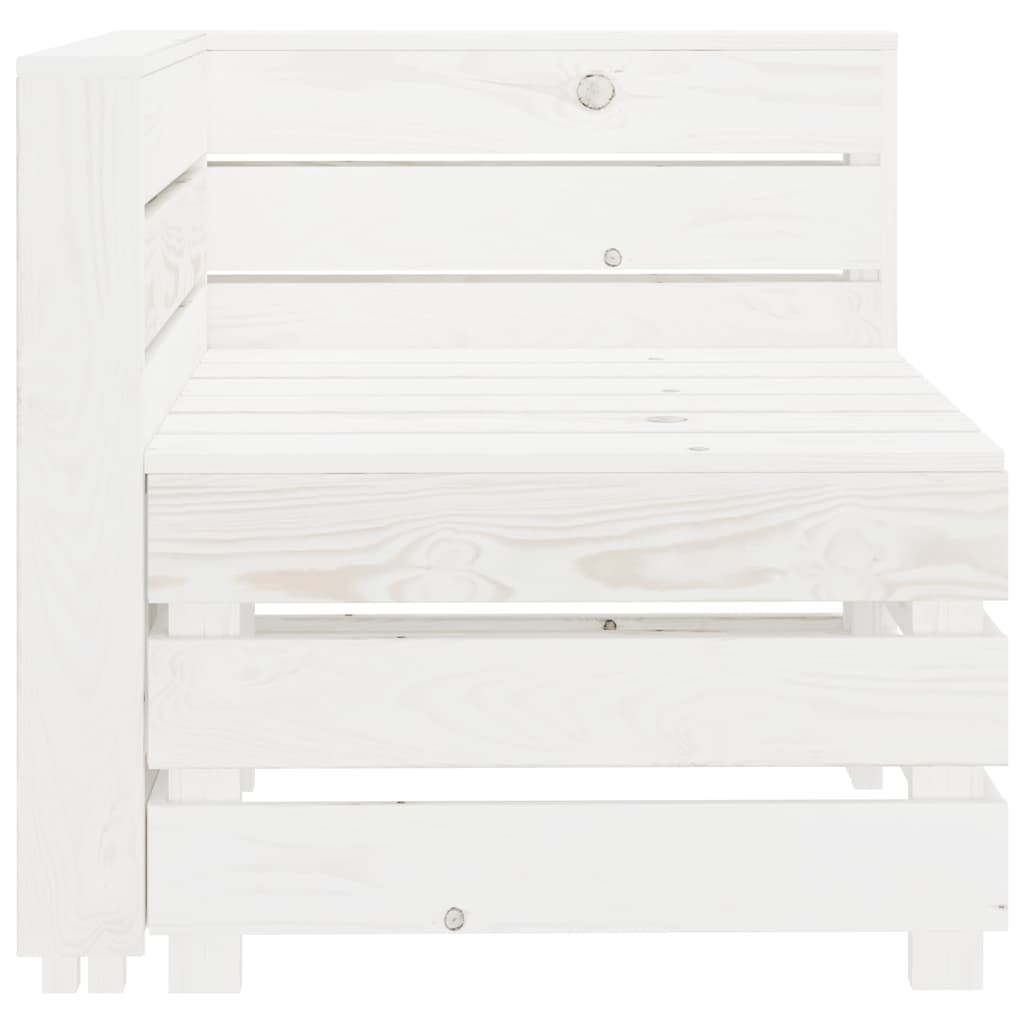 6 Piece Garden Lounge Set Pallets Wood White