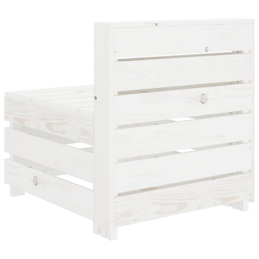 6 Piece Garden Lounge Set Pallets Wood White