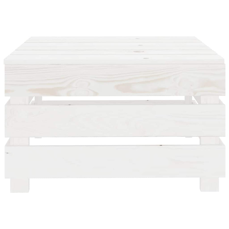8 Piece Garden Lounge Set Pallets Wood White