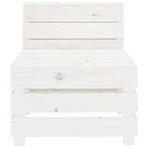 8 Piece Garden Lounge Set Pallets Wood White